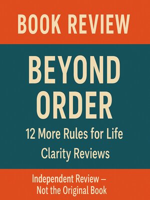 cover image of Beyond Order — Book Review — Jordan B. Peterson